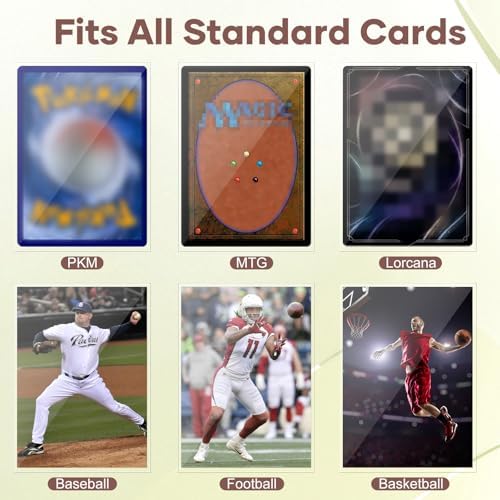 1200 Count Card Sleeves, Clear Baseball Card Sleeves, Soft Trading Card Sleeve Fit for MTG, TCG, Baseball Cards, Football Cards, Game Cards