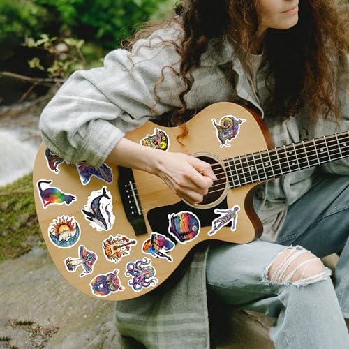102 Pcs Hippie Stickers for Adults,Trippy Stickers Cool Sticker Peace Love Decals for Teens,Vinyl Waterproof Sticker for Water Bottle Laptop Skateboard