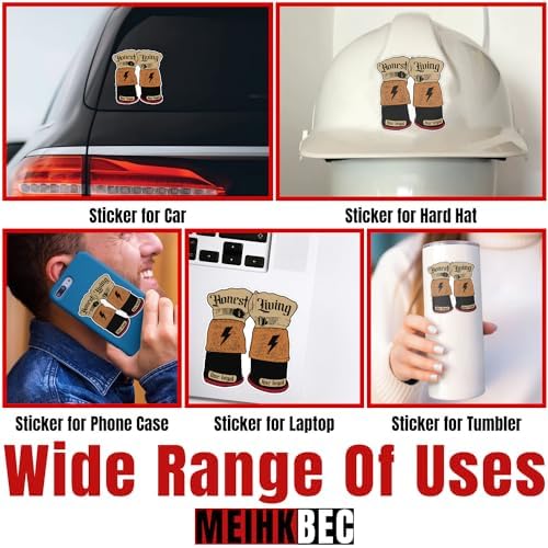 (3PCS) Honest Living Line Royal Sticker Electrical Lineman Sticker Blue Collar Hard Hat Die-Cut Waterproof Vinyl Sticker for Water Bottle Tumbler Phone Case Laptop Helmet Decal Gifts Worker (3 inches)