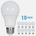10 Pack LED Bulbs 120V 9.5W =60W A19 Medium E26 Non-Dimmable 3000K Warm White