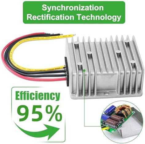 10A 120W Golf Cart 18V 20V 24V 36V 48V Step Down to DC 12V Converter Voltage Regulator Reducer Power Buck Converter with Fuse Waterproof
