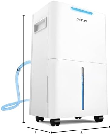1500 Sq.ft Dehumidifier for Basement, SEAVON 21 Pint Dehumidifiers with Drain Hose for Home Large Room Bedroom Bathroom, Powerful Moisture Removal, Smart Humidity Control & Display, 24H Timer, 3 Modes