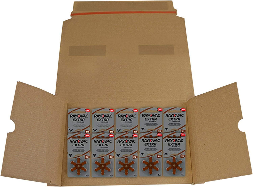 120 x Size 312 Rayovac Extra Advanced Hearing Aid Batteries