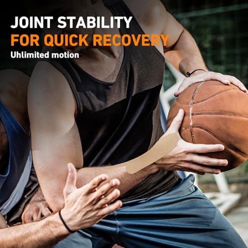 12 Count Kinesiology Tape for Thumb, Pre-Cut Waterproof KTquick Thumb Tape for Thumb Pain Relief Pre Cut, Original Cotton Athletic Tape, Durable Thumb Tape for Sports and Long-Lasting Support (Beige)