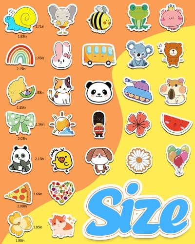 1200 Pcs Stickers for Kids, Cute Water Bottle Stickers for Teens, Kawaii Vinyl Laptop Animal Waterproof Sticker for School Students Classroom Teacher, Bulk Aesthetic Sticker Pack for Boys Girl