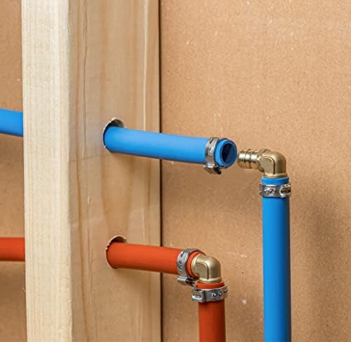 10 Pack 3/4" PEX Fittings, PEX Elbow Fittings, Brass PEX Fittings for PEX Tubing Pipe (3/4" Elbow, 10)