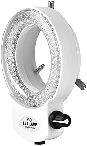 144 LED Ring Light Adjustable Microscope Camera 144 LED Beads Light Source Brightness Ring Lamp for Stereo Microscope (White)