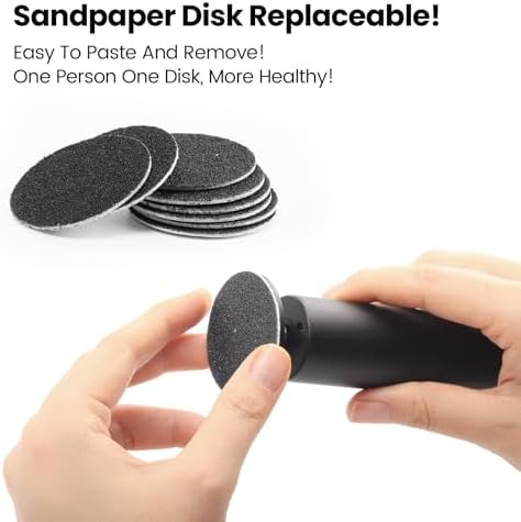 120pcs Replacement Sandpaper Refill Discs for Electric Foot File Callus Remover Tool for Men Women Dead Cracked Hard Skin (60 Grit+60 Grit)
