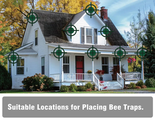 1 PCS Wood Carpenter Bee Trap for Outside - Best Bee Trap - Nature Hanging Carpenter Bee Traps Plastic Jar Outdoor - Insect Traps