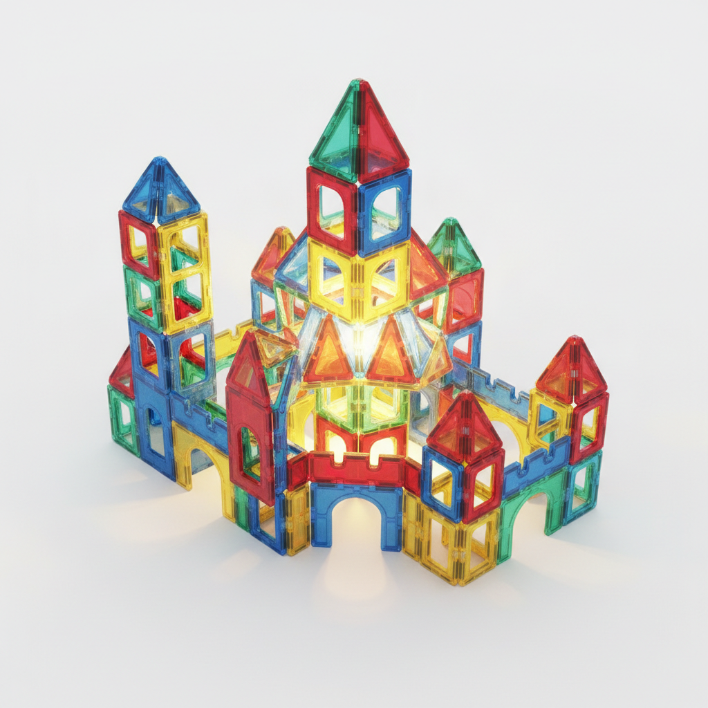 MagnaWorld 100-Piece Magnetic Tile Set
