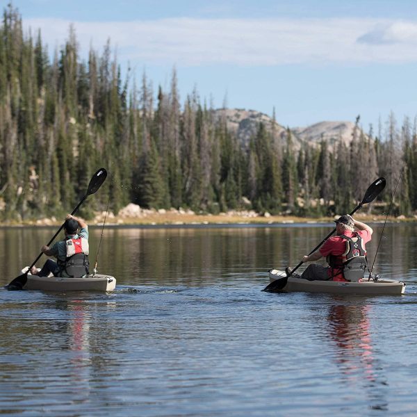 Lifetime Tamarack Angler 100 Fishing Kayak 10ft 2-Pack with Paddles - UV-Protected HDPE, Adjustable Seat, Rod Holders, Tan