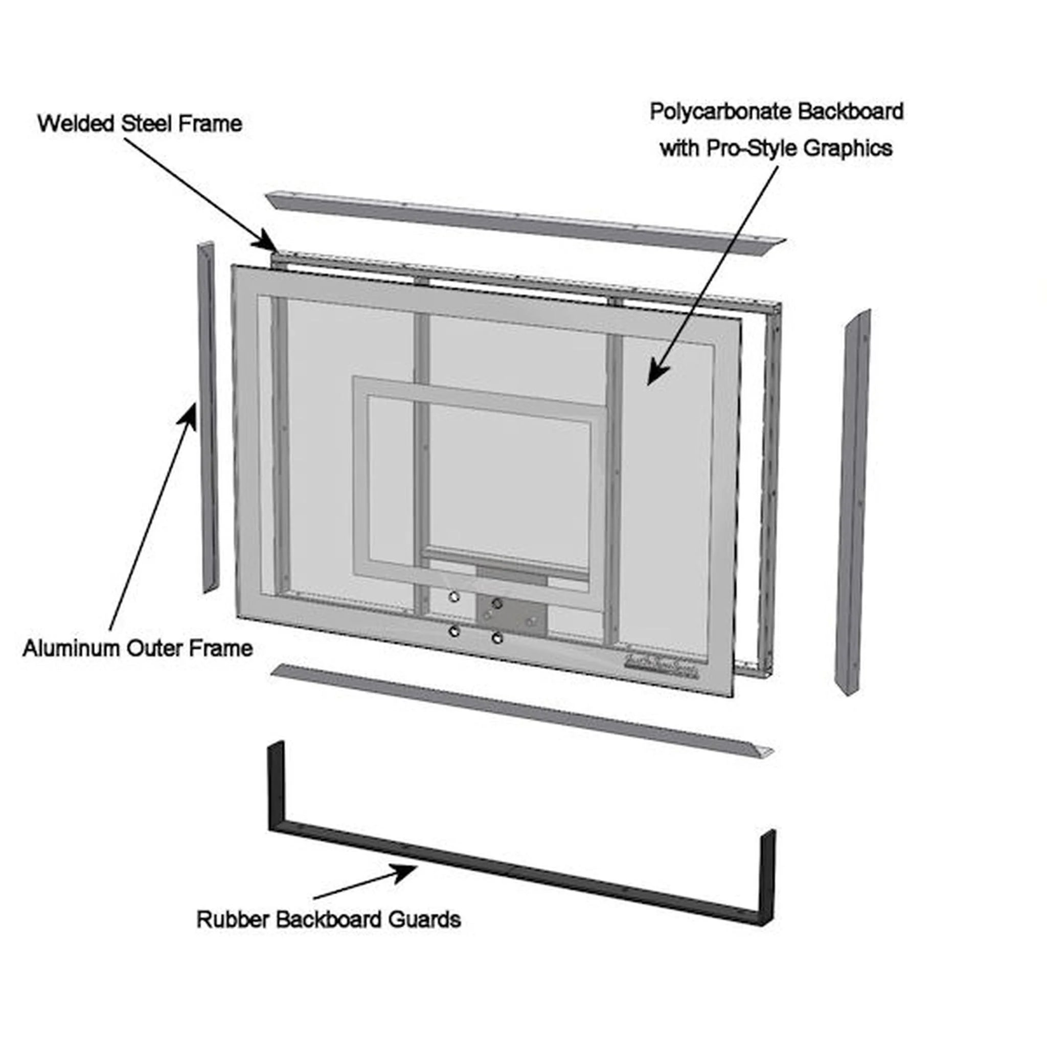 Mini Pro Xtreme Indoor Wall Mounted Basketball Hoop - Polycarbonate Backboard, Steel Frame, Sports Equipment