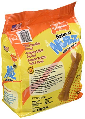 Nylabone Natural Nubz Edible Dog Chews, 22 Count, Dental Health, 2-Pack, 5.2 lb Total