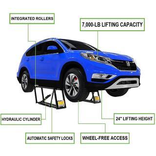 QuickJack 7000TL Portable Car Lift for Trucks & SUVs, 7000 lbs Capacity, 27" Lift Height, Automatic Safety Locks